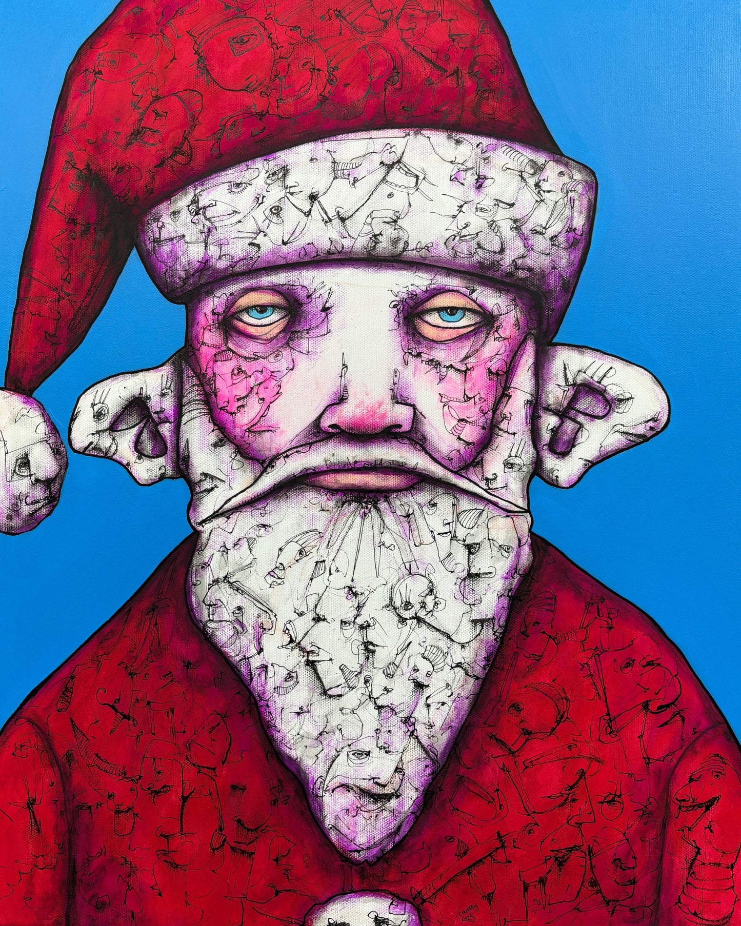 "Santa Shift at Sears" 16 x 20 inch on Canvas